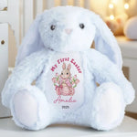 A Bunny Hug From Grandma’s Heart - Family Personalized Custom Easter Bunny Plush - Easter Gift For Baby, Kids
