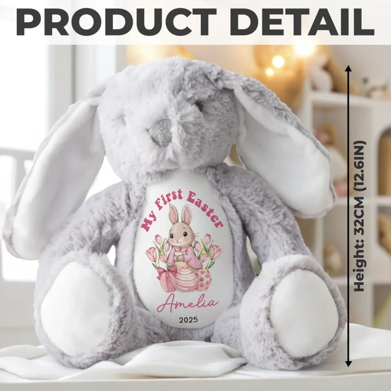 A Bunny Hug From Grandma’s Heart - Family Personalized Custom Easter Bunny Plush - Easter Gift For Baby, Kids