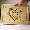 Seasoned With Love, Served With Warmth - Family Personalized Custom Engraved Wooden Cutting Board - Mother's Day, Gift For Mom, Grandma