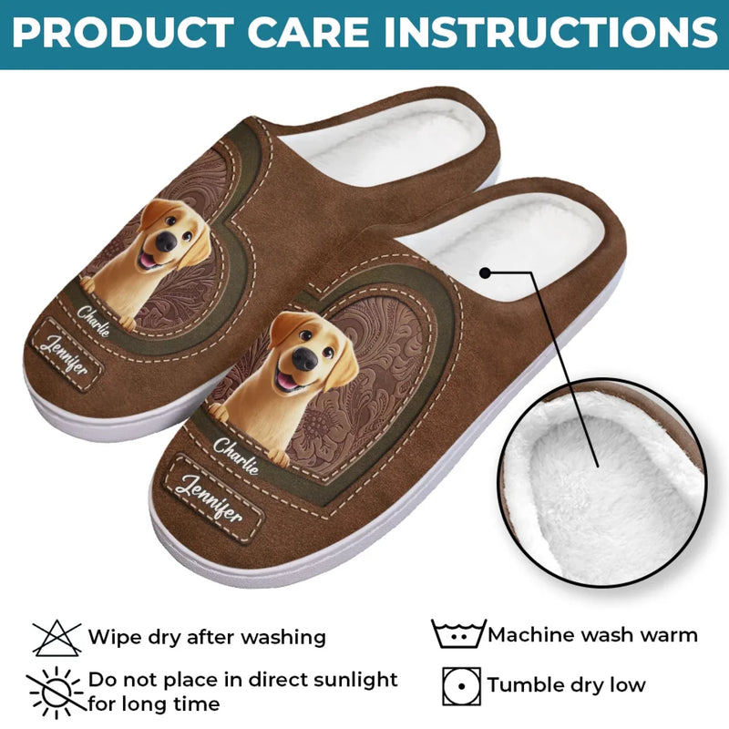 Every Step Filled With Love - Dog & Cat Personalized Custom Fluffy Slippers - Mother's Day, Gift For Pet Owners, Pet Lovers