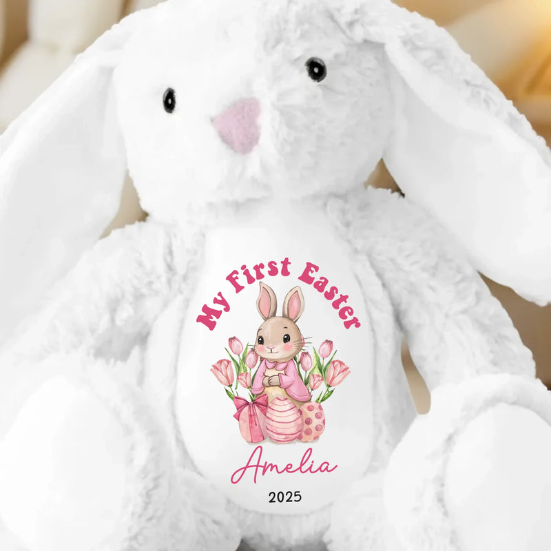 A Bunny Hug From Grandma’s Heart - Family Personalized Custom Easter Bunny Plush - Easter Gift For Baby, Kids