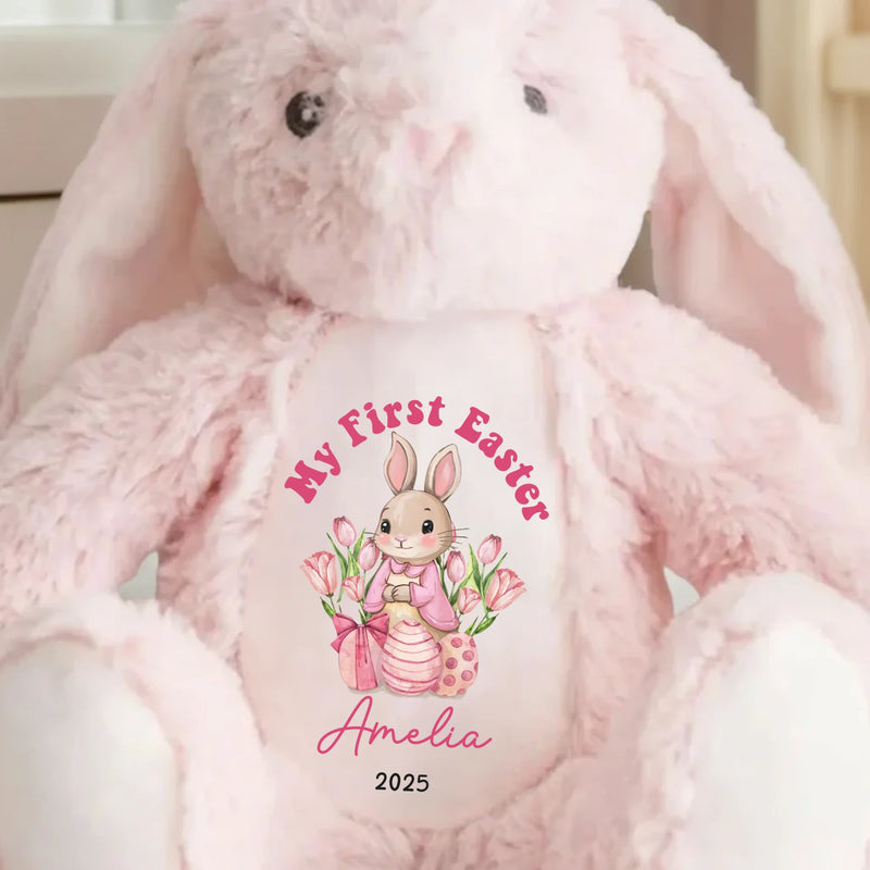 A Bunny Hug From Grandma’s Heart - Family Personalized Custom Easter Bunny Plush - Easter Gift For Baby, Kids