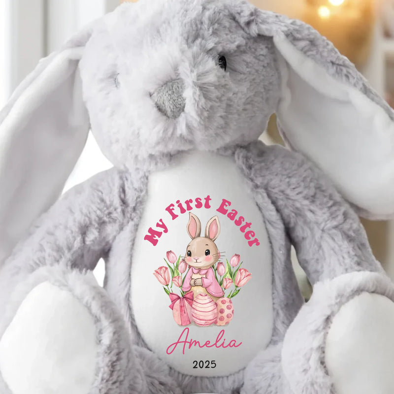 A Bunny Hug From Grandma’s Heart - Family Personalized Custom Easter Bunny Plush - Easter Gift For Baby, Kids