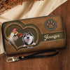 Unconditional Love With Paws - Dog & Cat Personalized Custom Leather Long Wallet - Gift For Pet Owners, Pet Lovers
