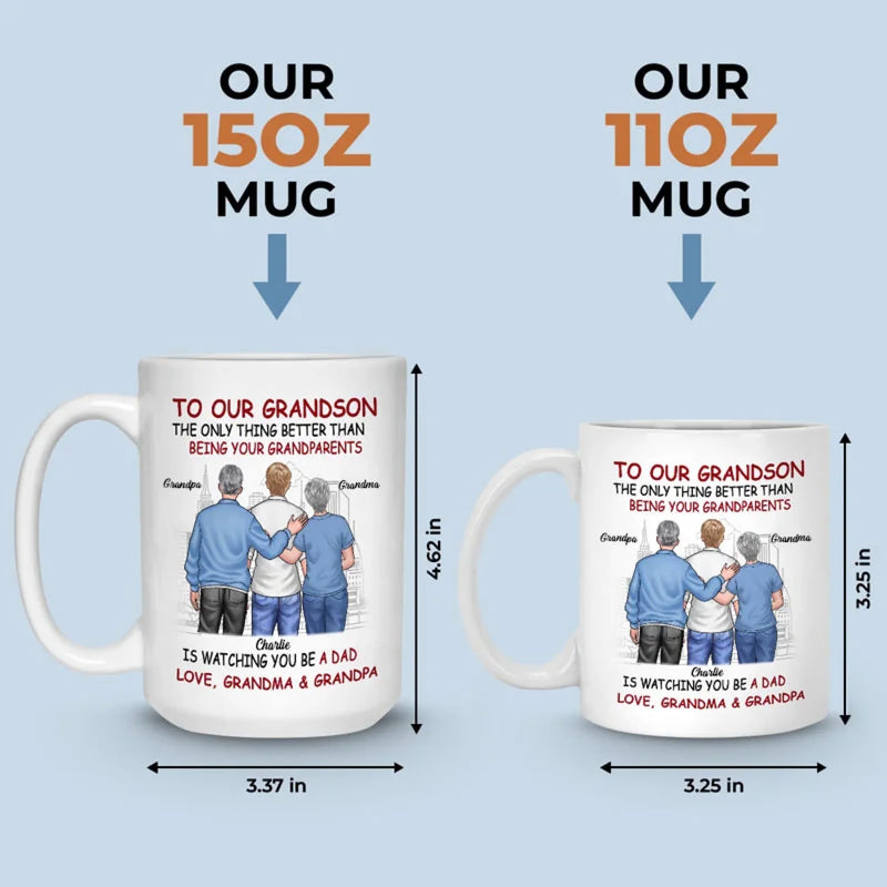 A Bond That Time Can't Break - Family Personalized Custom Mug - Father's Day, Gift For Son