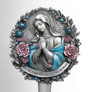 Tu n'es jamais seul - Piquet de jardin personnalisé en acrylique style vitrail - Cadeau de condoléances pour les membres de la famille