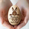 My First Easter Keepsake - Family Personalized Custom Wooden Egg Shaker - Easter Gift For Baby Kids, Newborn Baby