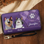 Furry Friend, Endless Love - Dog & Cat Personalized Custom Leather Long Wallet - Gift For Dog Lovers, Cat Lovers