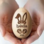 Cherishing My First Easter - Family Personalized Custom Wooden Egg Shaker - Easter Gift For Baby, Kids