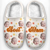 Custom Photo Mom, The Queen Of Our Hearts - Family Personalized Custom Fluffy Slippers - Mother's Day, Gift For Mom, Grandma