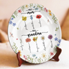 First Came Love, Then Came Family - Family Personalized Custom Ceramic Plate - Mother's Day, Gift For Mom, Grandma