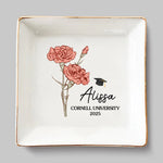 Blooming Into Success - Family Personalized Custom Jewelry Dish - Graduation Gift For Family
