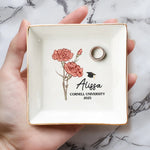 Blooming Into Success - Family Personalized Custom Jewelry Dish - Graduation Gift For Family