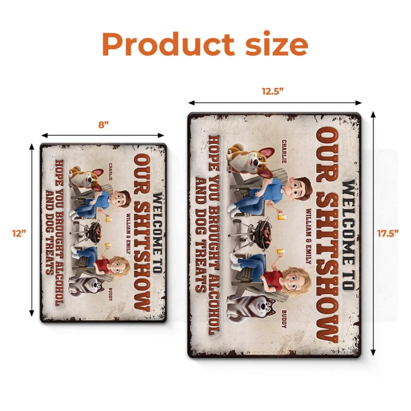 Where The Drinks Are Cold, And The Rules Are Optional - Dog Personalized Custom Home Decor Metal Sign - House Warming Gift For Pet Owners, Pet Lovers