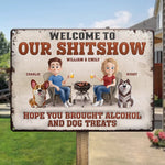 Where The Drinks Are Cold, And The Rules Are Optional - Dog Personalized Custom Home Decor Metal Sign - House Warming Gift For Couple, Dog Lovers