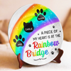 Cherished Paws, Eternal Love - Memorial Personalized Custom Ceramic Plate - Sympathy Gift For Pet Owners, Pet Lovers
