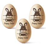 Hopping Into My First Easter - Family Personalized Custom Wooden Egg Shaker - Easter Gift For Baby, Kids