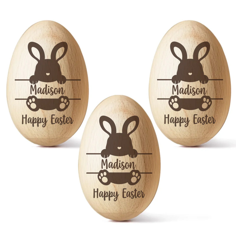 Hopping Into My First Easter - Family Personalized Custom Wooden Egg Shaker - Easter Gift For Baby Kids, Newborn Baby