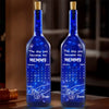 Forever Grateful, The Day You Became My Mommy - Family Personalized Custom Blue Bottle Lamp - Baby Shower Gift, Gift For First Mom
