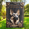 Bienvenue sur mon territoire - Drapeau personnalisé pour chien, effet gonflable 3D imprimé - Cadeau pour les propriétaires d'animaux et les amoureux des animaux