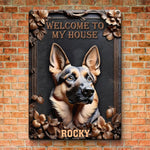 Home Of A Loyal Protector - Dog Personalized Custom 3D Inflated Effect Printed Home Decor Metal Sign - House Warming Gift For Dog Lovers, Dog Owners
