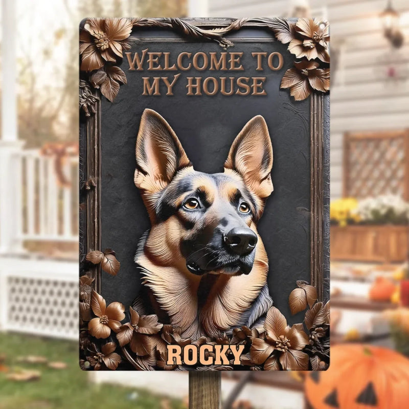 Home Of A Loyal Protector - Dog Personalized Custom 3D Inflated Effect Printed Home Decor Metal Sign - House Warming Gift For Dog Lovers, Dog Owners