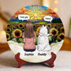 Love Never Fades, It Only Grows Stronger - Memorial Personalized Custom Ceramic Plate - Sympathy Gift For Pet Owners, Pet Lovers