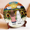 Love Never Fades, It Only Grows Stronger - Memorial Personalized Custom Ceramic Plate - Sympathy Gift For Pet Owners, Pet Lovers