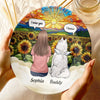 Love Never Fades, It Only Grows Stronger - Memorial Personalized Custom Ceramic Plate - Sympathy Gift For Pet Owners, Pet Lovers