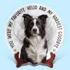 Custom Photo In My Heart, You Live On - Memorial Personalized Custom Ceramic Plate - Sympathy Gift For Pet Owners, Pet Lovers