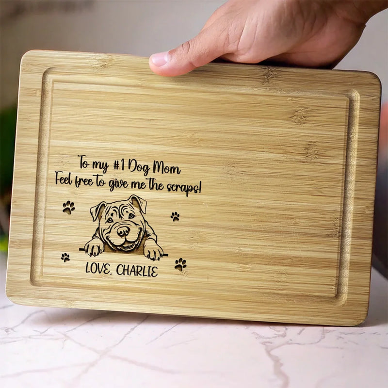I’m Always Ready For The Scraps - Dog Personalized Custom Engraved Wooden Cutting Board - Gift For Pet Owners, Pet Lovers