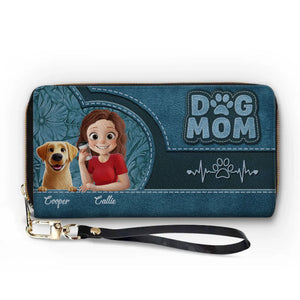 Pawsitively, le meilleur compagnon ! Portefeuille long en cuir personnalisé pour chien ! Cadeau pour propriétaires et amoureux des animaux.