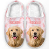 Chaussons moelleux personnalisés avec photo « Pieds douillets », cœur joyeux - Chaussons moelleux personnalisés pour chien et chat - Fête des Mères, cadeau pour les propriétaires d'animaux et les amoureux des animaux