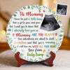 Custom Photo Tiny Kicks, Big Love For Mommy - Family Personalized Custom Ceramic Plate - Mother's Day, Baby Shower Gift, Gift For First Mom