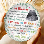 Custom Photo Tiny Kicks, Big Love For Mommy - Family Personalized Custom Ceramic Plate - Mother's Day, Baby Shower Gift, Gift For First Mom