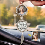 Custom Photo Metal Car Ornament - Personalized Memorial Sympathy Gifts For Mom, Dad  - I'm Always With You