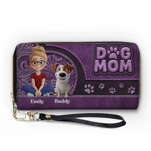 Amour et lien éternels - Portefeuille long en cuir personnalisé pour chien - Cadeau pour propriétaires et amoureux des animaux