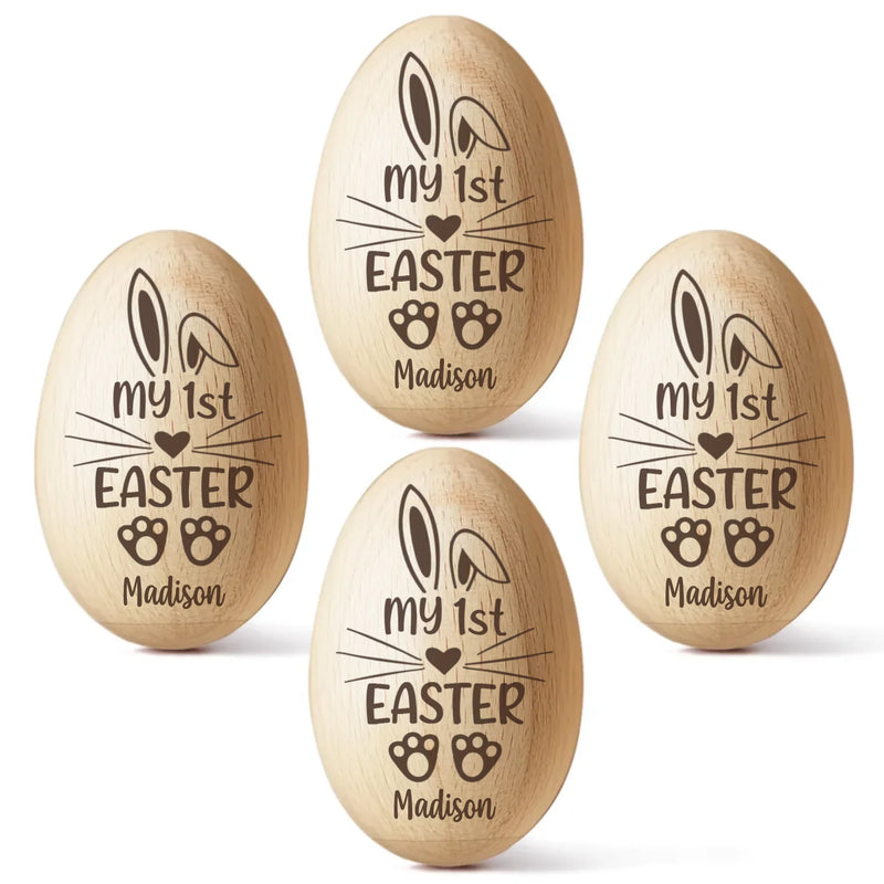 A Special Easter Memory - Family Personalized Custom Wooden Egg Shaker - Easter Gift For Baby Kids, Newborn Baby