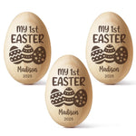 First Easter, Forever Treasured - Family Personalized Custom Wooden Egg Shaker - Easter Gift For Baby, Kids