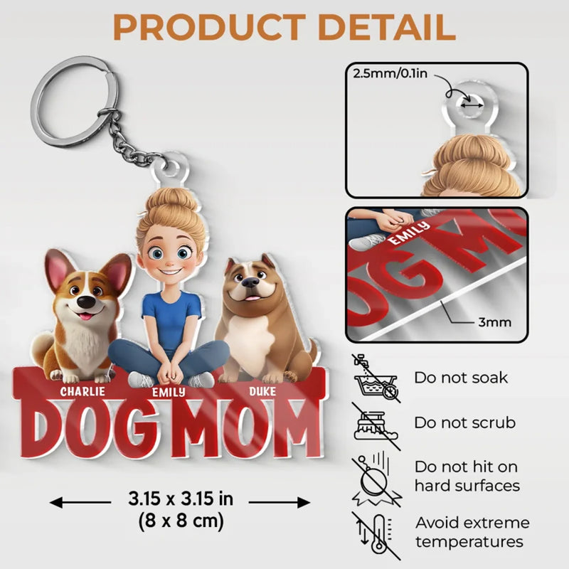 Life Is Better With A Dog - Dog Personalized Custom Shaped Acrylic Keychain - Gift For Pet Owners, Pet Lovers