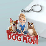 Life Is Better With A Dog - Dog Personalized Custom Shaped Acrylic Keychain - Gift For Dog Lovers, Women, Mom