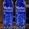 Sisters Are Different Flowers From The Same Garden - Bestie Personalized Custom Blue Bottle Lamp - Gift For Best Friends, BFF, Sisters