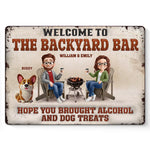 Where The Drinks Are Cold, And The Rules Are Optional - Dog Personalized Custom Home Decor Metal Sign - House Warming Gift For Couple, Dog Lovers