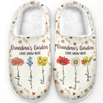 Walk In Love, Walk In Comfort - Family Personalized Custom Fluffy Slippers - Mother's Day, Gift For Mom, Grandma