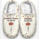 Walk In Love, Walk In Comfort - Family Personalized Custom Fluffy Slippers - Mother's Day, Gift For Mom, Grandma
