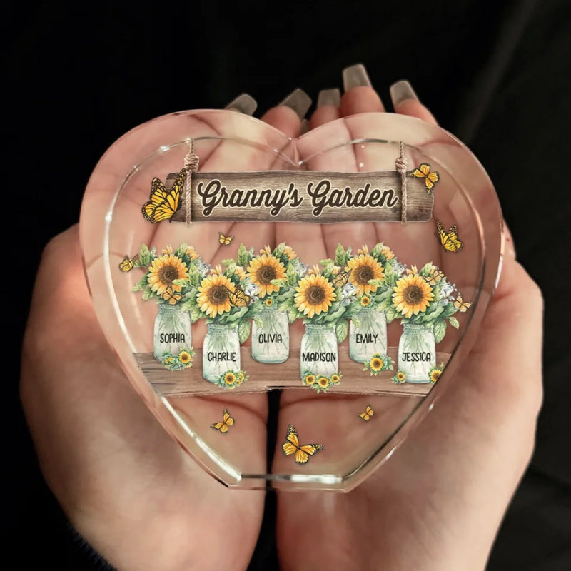 Life Is Better With Grandma - Family Personalized Custom 3D Crystal Heart Shaped - Mother's Day, Gift For Grandma
