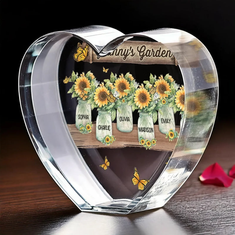 Life Is Better With Grandma - Family Personalized Custom 3D Crystal Heart Shaped - Mother's Day, Gift For Grandma