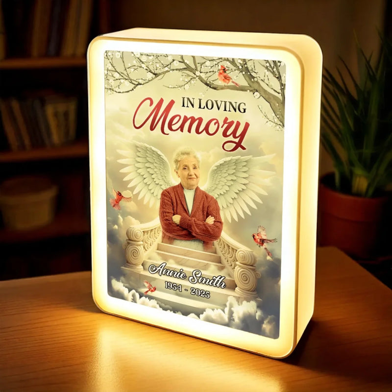 Custom Photo Your Spirit Will Forever Shine Bright - Memorial Personalized Custom LED Mirror Frame Lamp - Sympathy Gift For Family Members