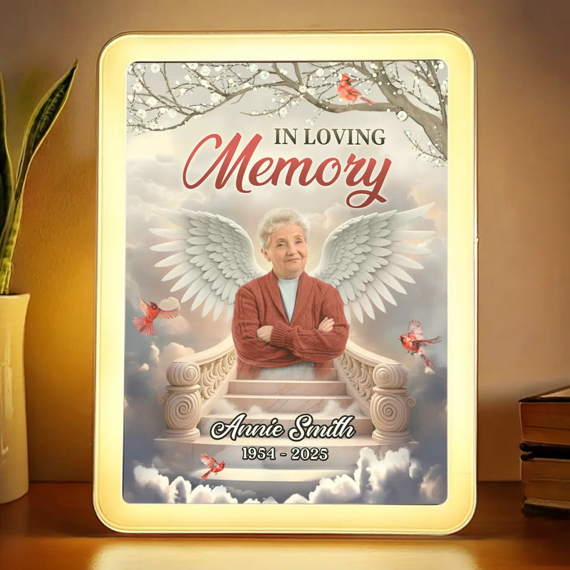 Custom Photo Your Spirit Will Forever Shine Bright - Memorial Personalized Custom LED Mirror Frame Lamp - Sympathy Gift For Family