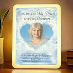 Custom Photo Always In Our Hearts, Never Forgotten - Memorial Personalized Custom LED Mirror Frame Lamp - Sympathy Gift For Family Members